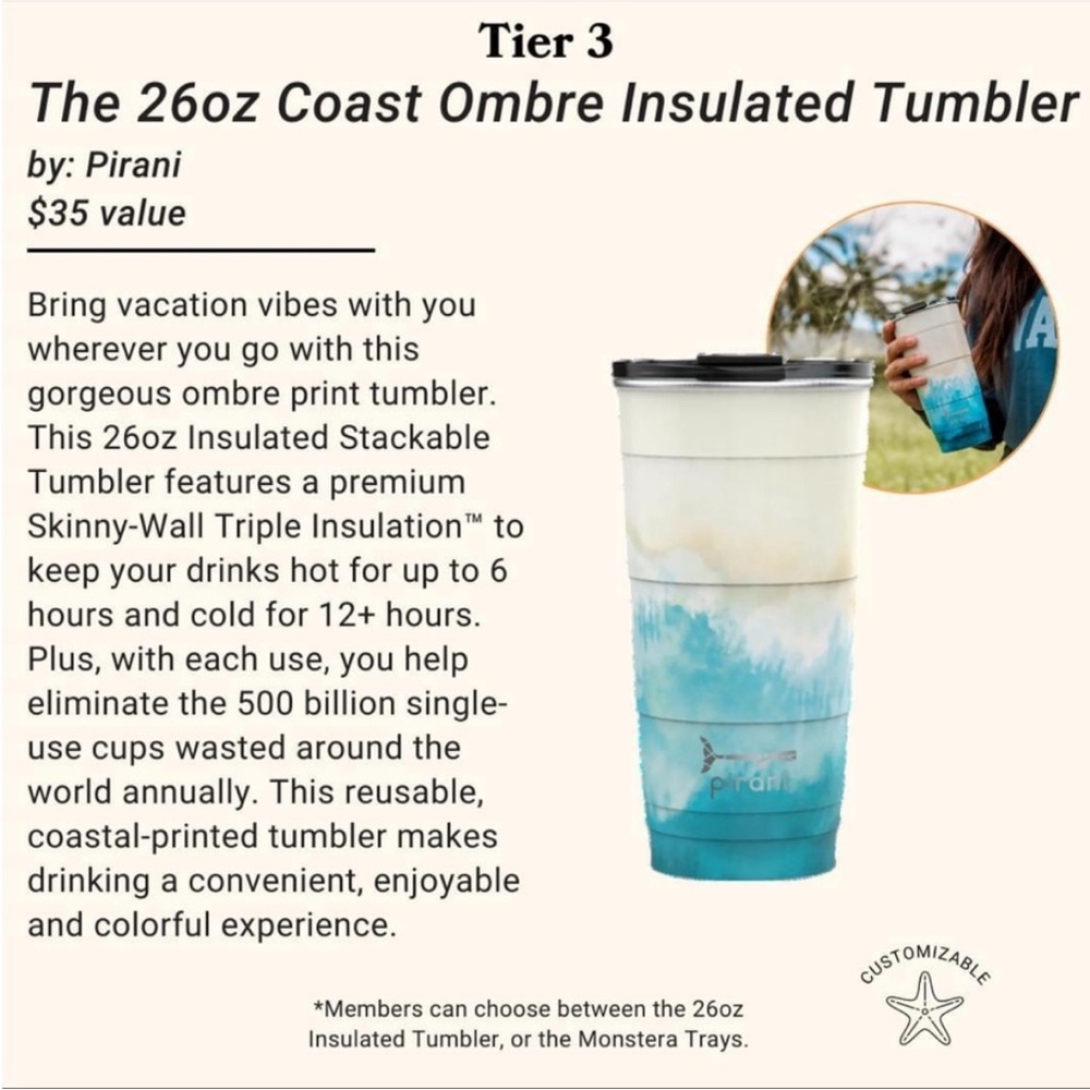 Beachly 26oz insulated tumbler